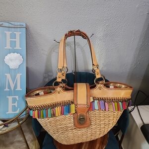 Coach Lily Limited Edition 65th Anniversary Straw Basket Tote Bag W/Coach Tags